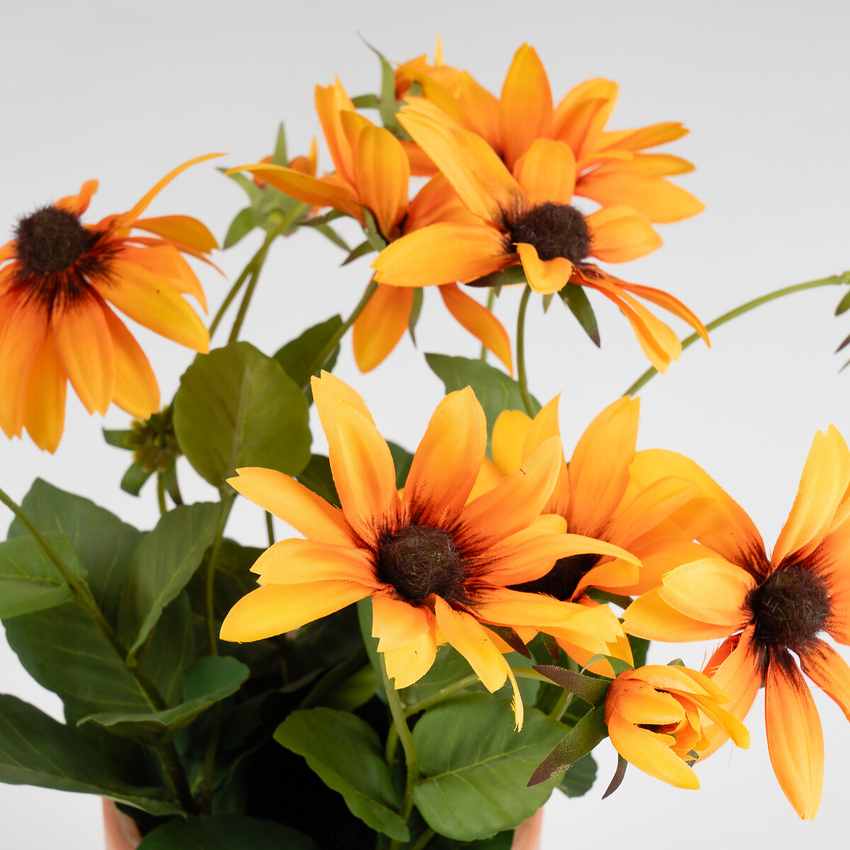 33cm Artificial Rudbeckia Orange in Terracotta Pot orange, SO'HOME