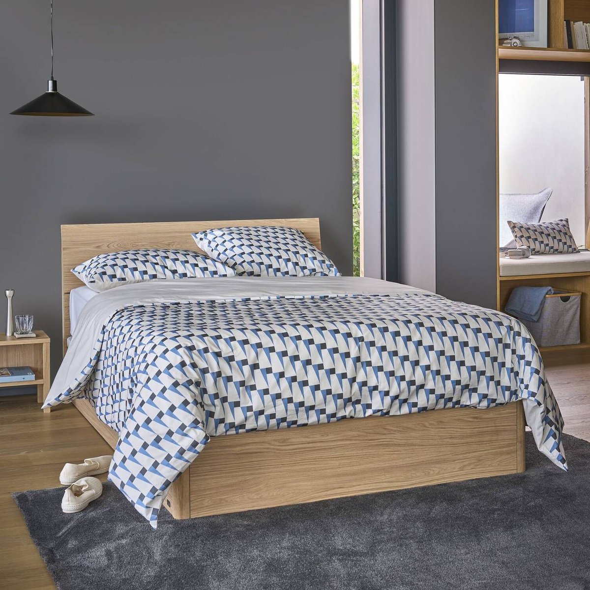 Tête de lit décor bois - SIMON bois clair, CAMIF