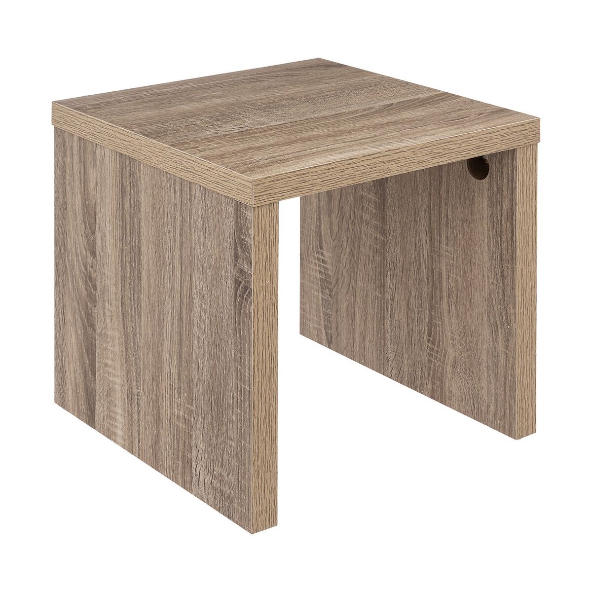 Ensemble de 3 tables gigognes encastrables marron, ATMOSPHERA