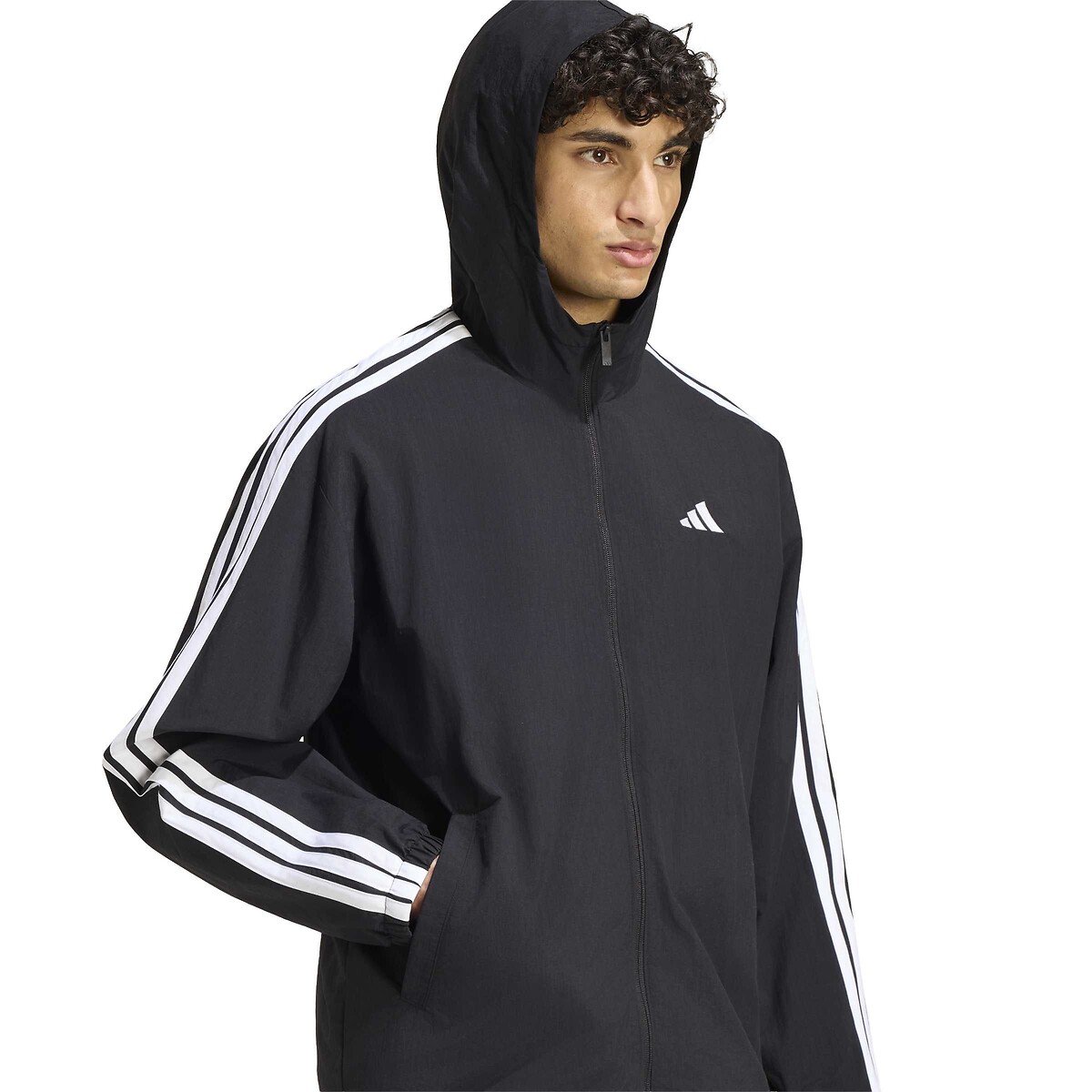 Veste à capuche, loose, ESSENTIALS noir, ADIDAS SPORTSWEAR