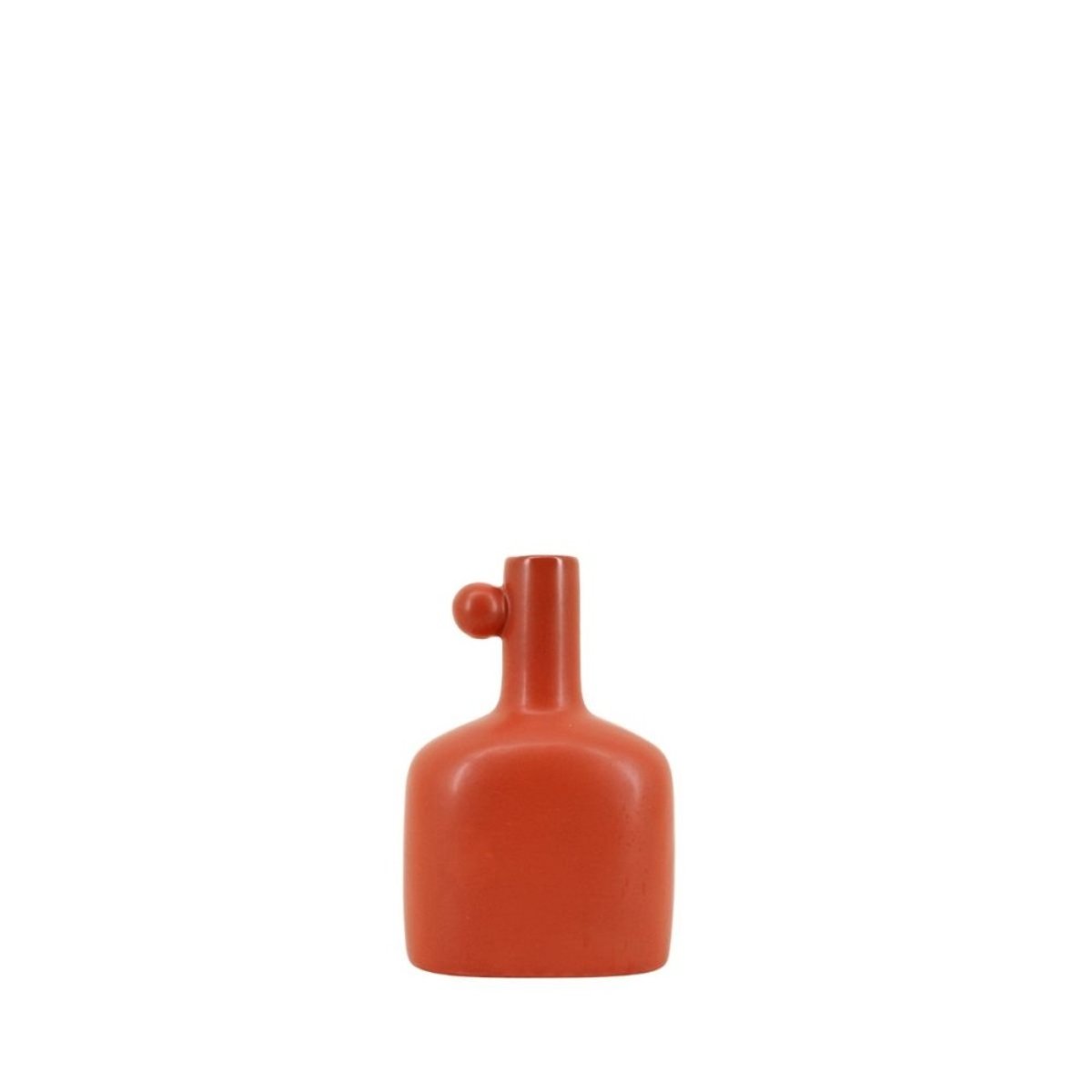 Vase en céramique avec perle, H18cm orange, ORNAMI