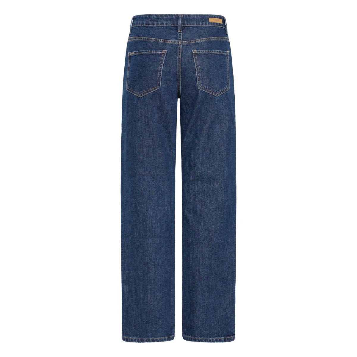 Jeans coupe droite, jambes larges, taille mi-haute bleu dark blue denim, B.YOUNG
