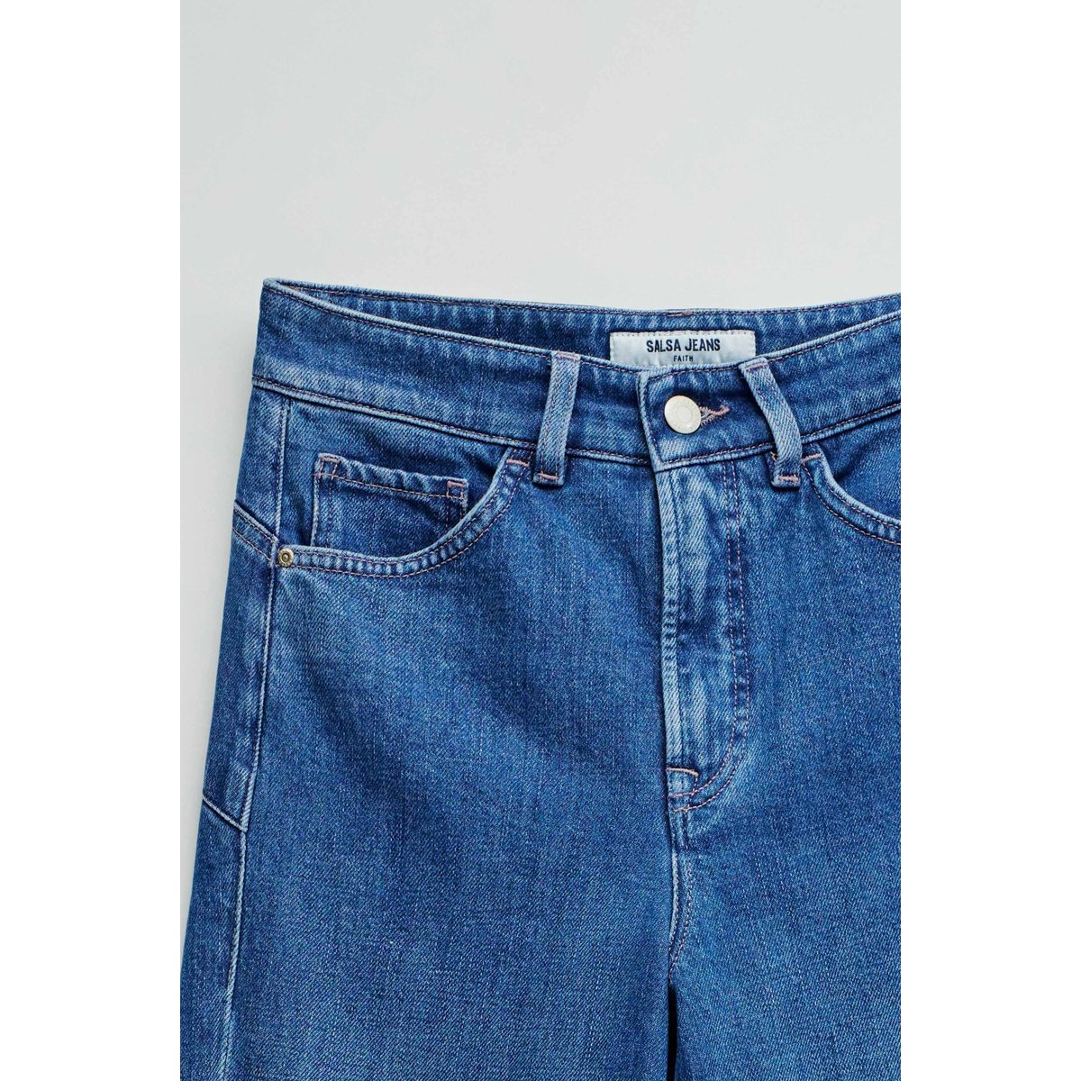 JEAN FAITH PUSH IN STRAIGHT bleu denim, SALSA JEANS