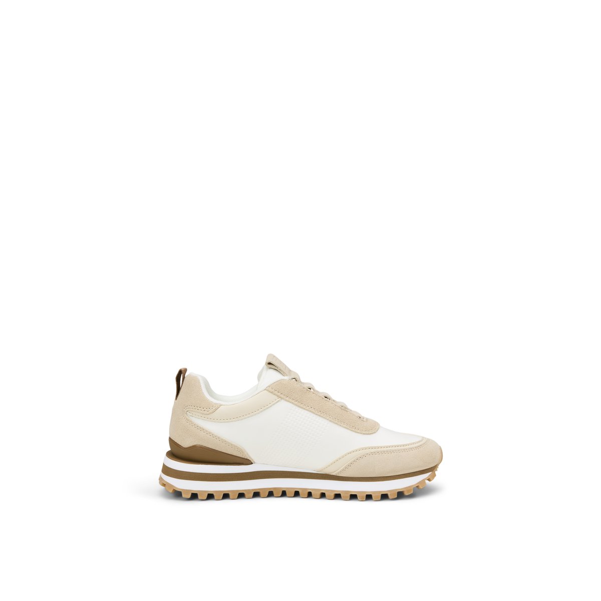 Baskets slip-on modèle Bjorna en cuir velours et néoprène blanc, MARC O'POLO