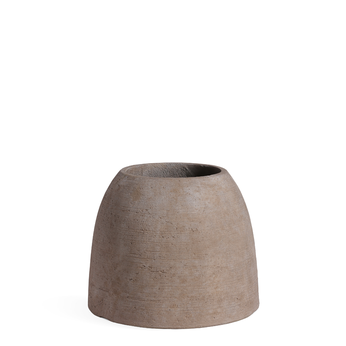 Cache-pot décoratif en ciment H33 ZEN marron clair, SIA DECO
