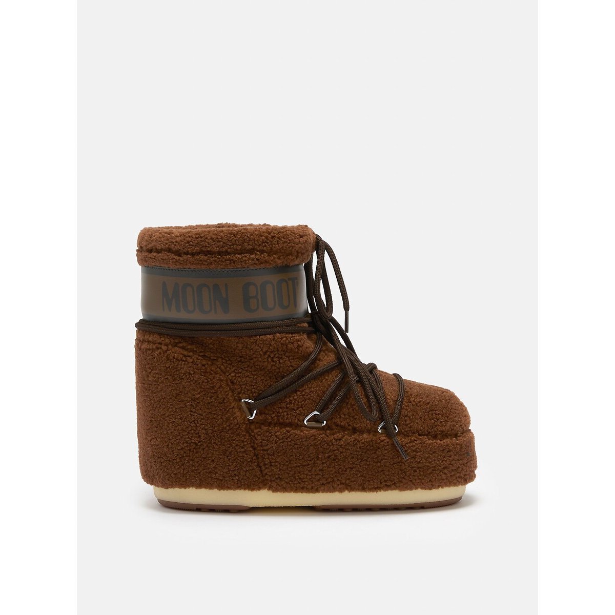 Boots MB ICON LOW FLEECE marron, MOON BOOT