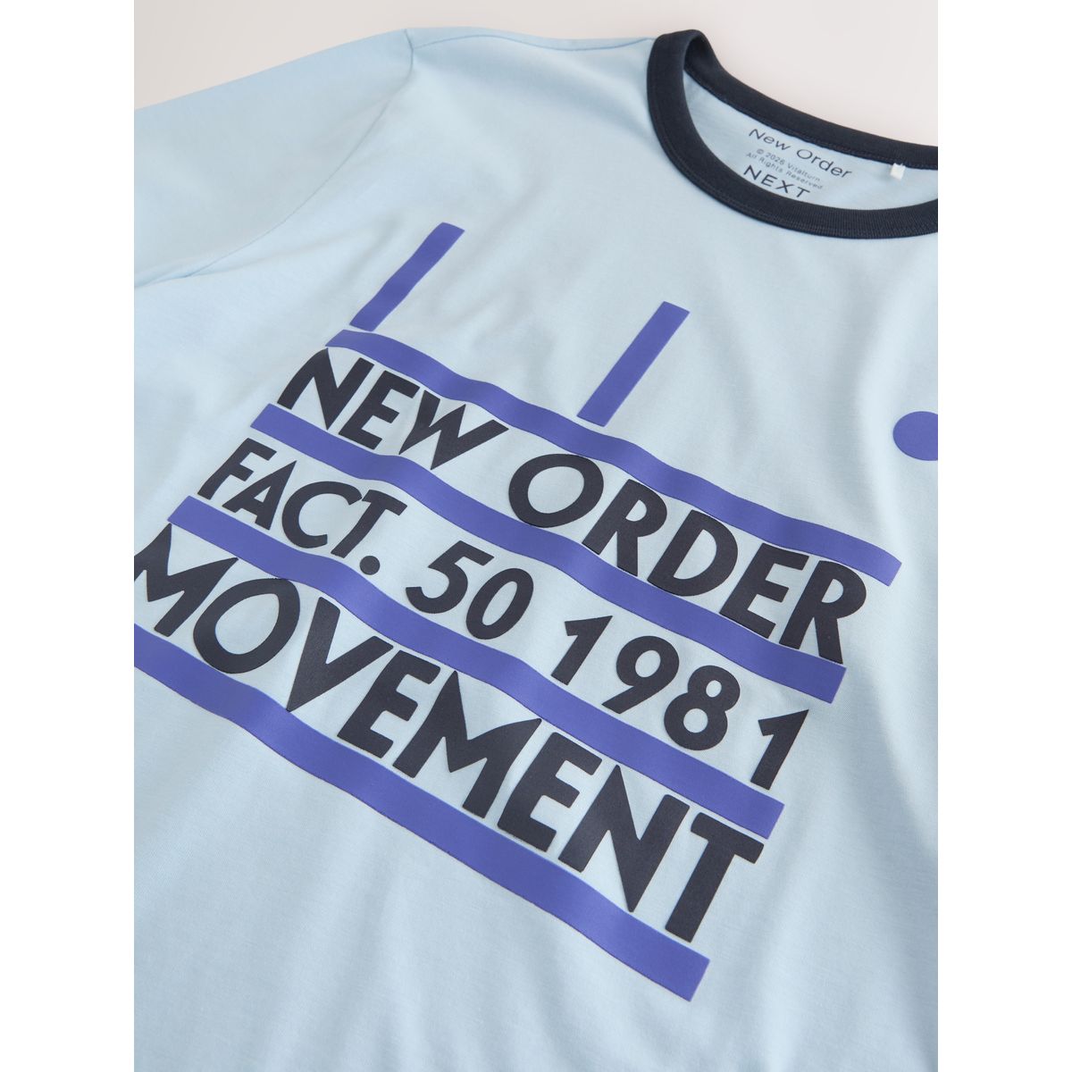T-shirt à bord contrastant new order blanc/bleu marine, NEXT