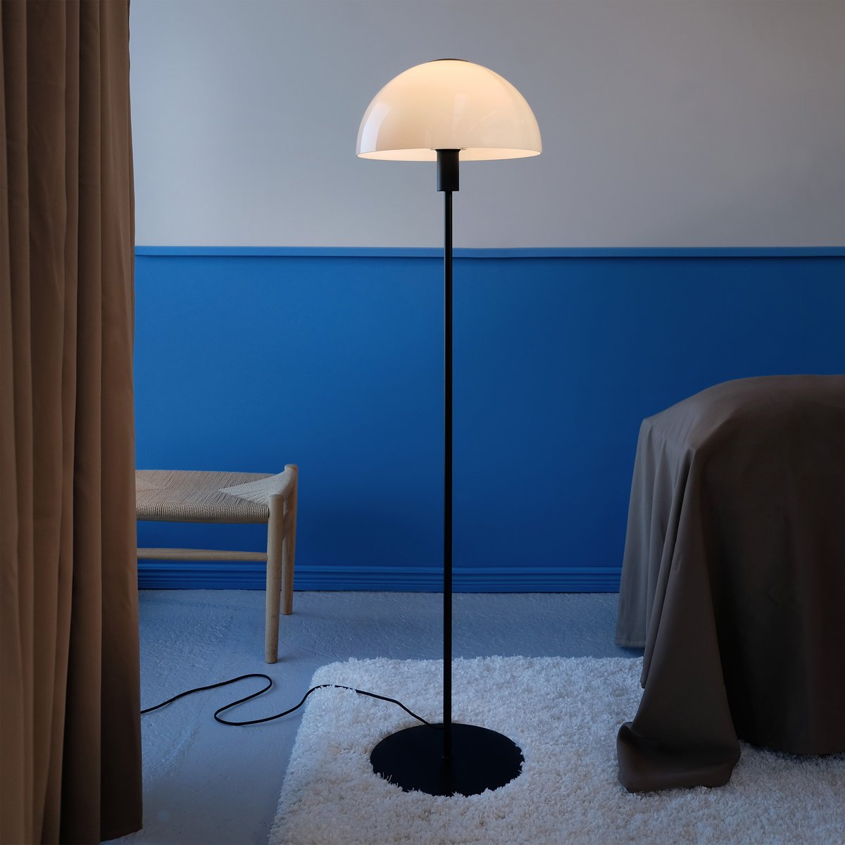 Lampadaire en Verre et Métal JAZZ noir, DYBERG LARSEN