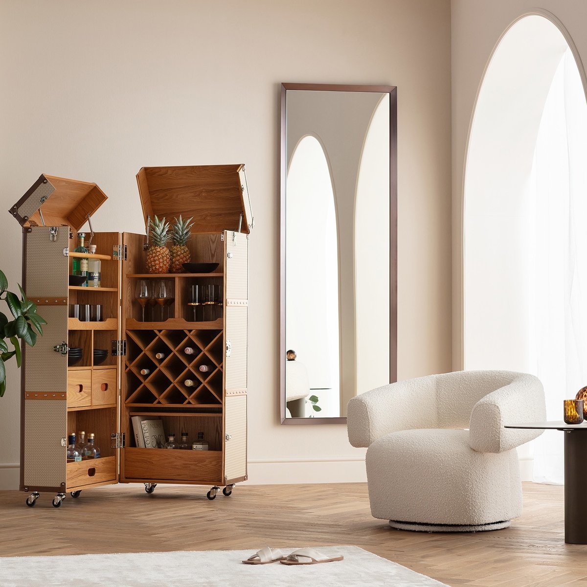 Miroir rectangulaire, AREZZO marron, KARE DESIGN