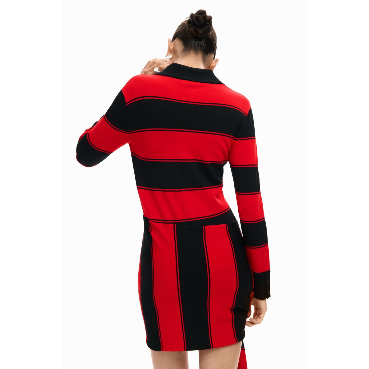 Robe polo en maille rouge, DESIGUAL