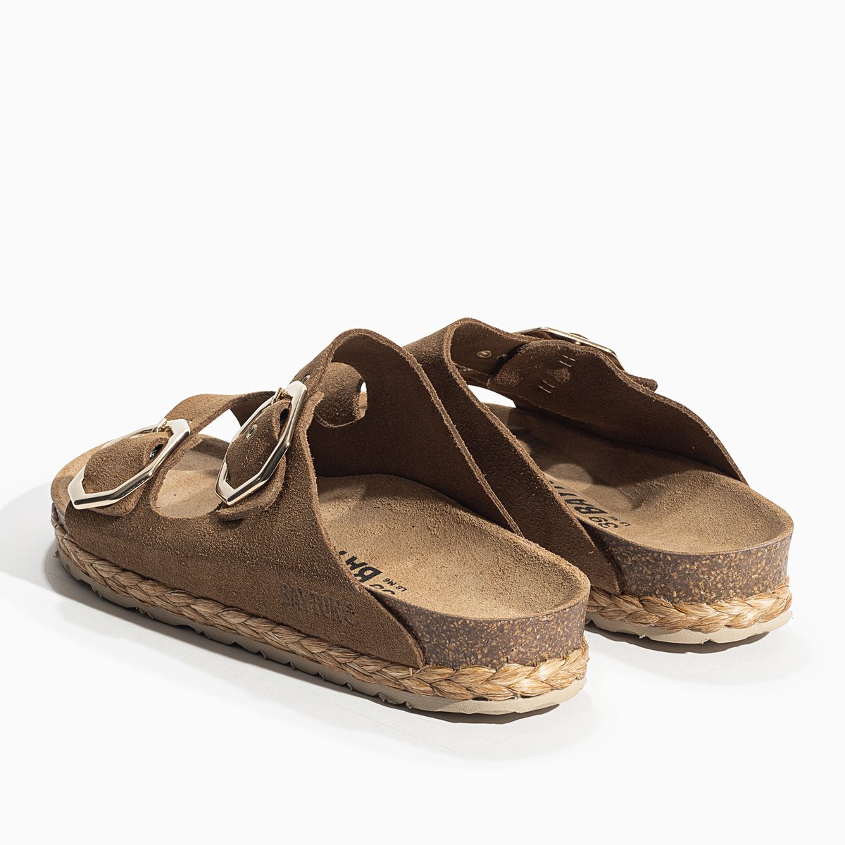 Sandales en cuir suedé BENALLA camel, BAYTON