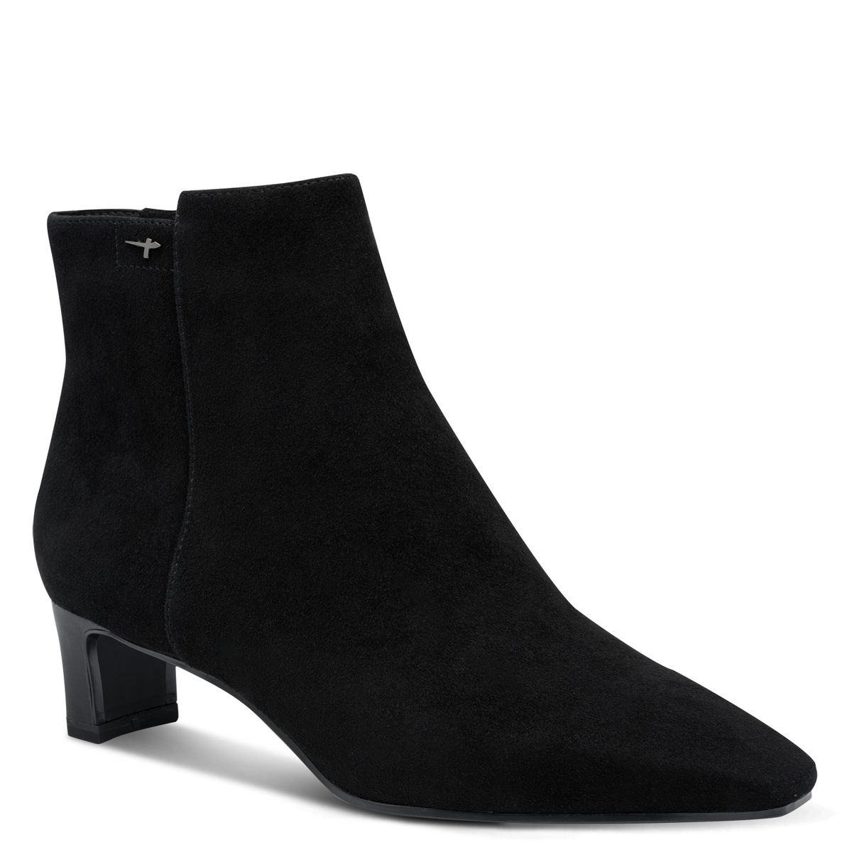Bottine en cuir noir, TAMARIS