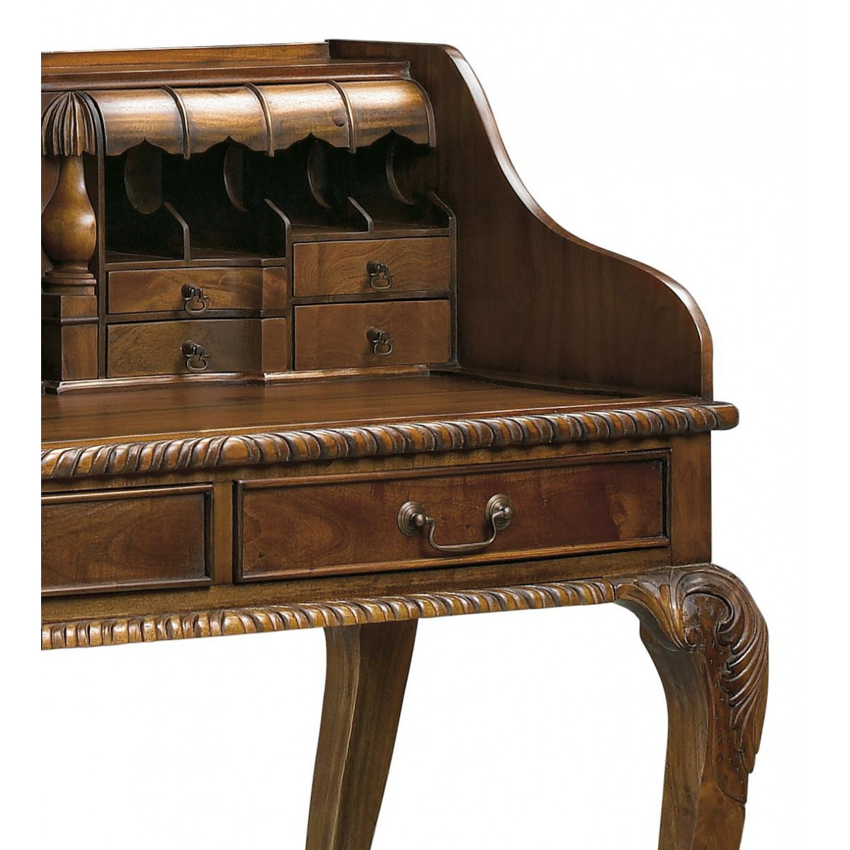 Bureau 10 tiroirs bronze - HELVINIA marron, DECORATION D’AUTREFOIS