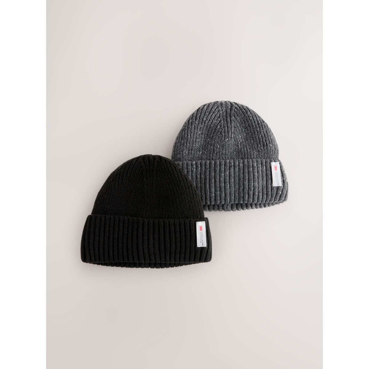 Bonnet thinsulate, lot de 2 noir / gris anthracite, NEXT