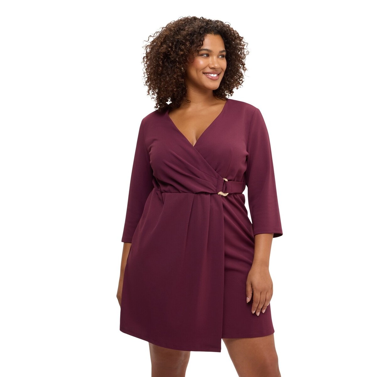 Robe portefeuille avec boucle noir, FIORELLA RUBINO