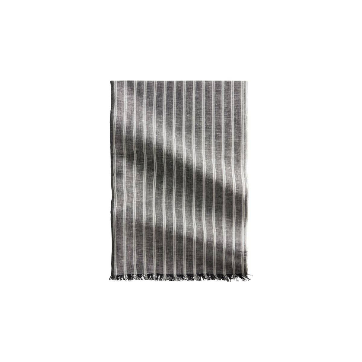 Écharpe en lin et en coton bio noir, MARC O'POLO