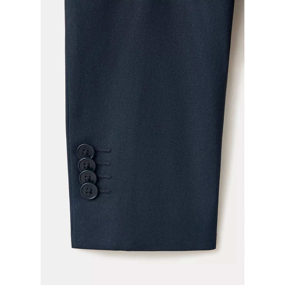 Blazer en viscose mélangée bleu marine, MANGO TEEN