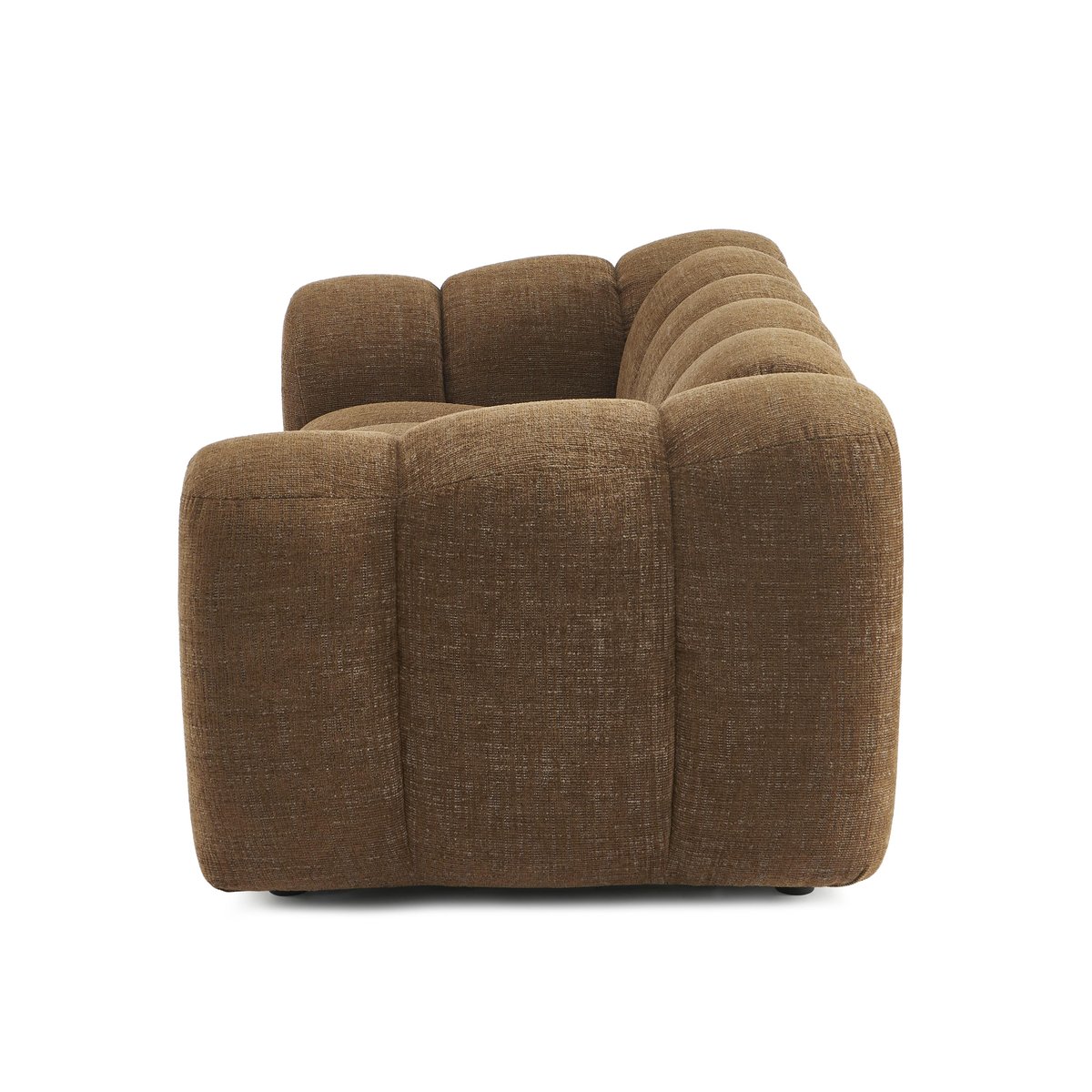 Canapé droit 2 places en tissu SUNNY marron, SORELH