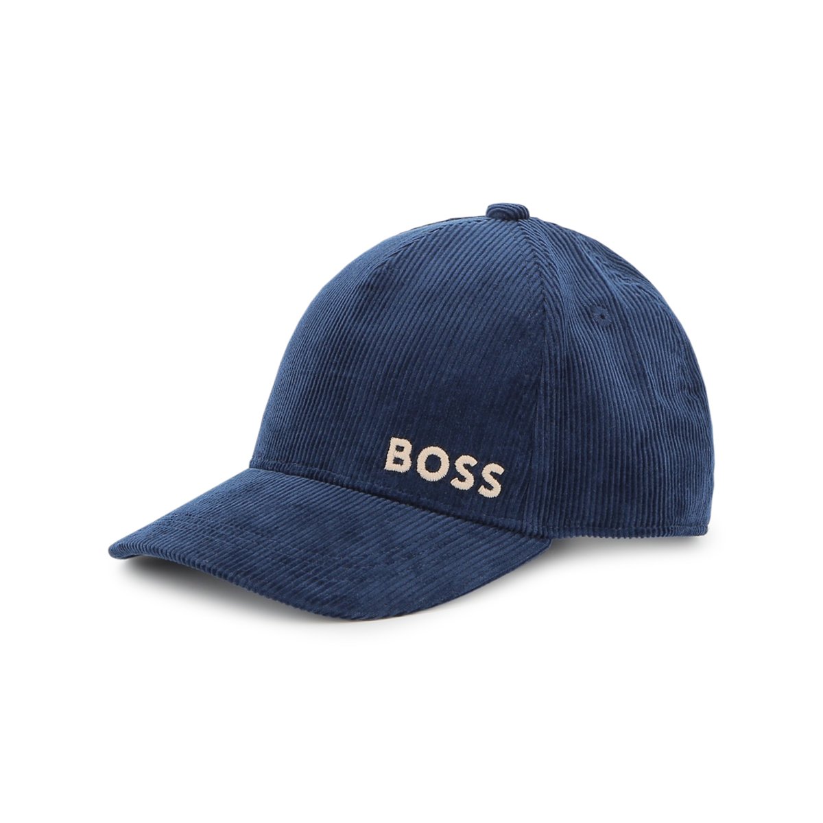 Cappellino in velluto bleu cargo, BOSS KIDSWEAR
