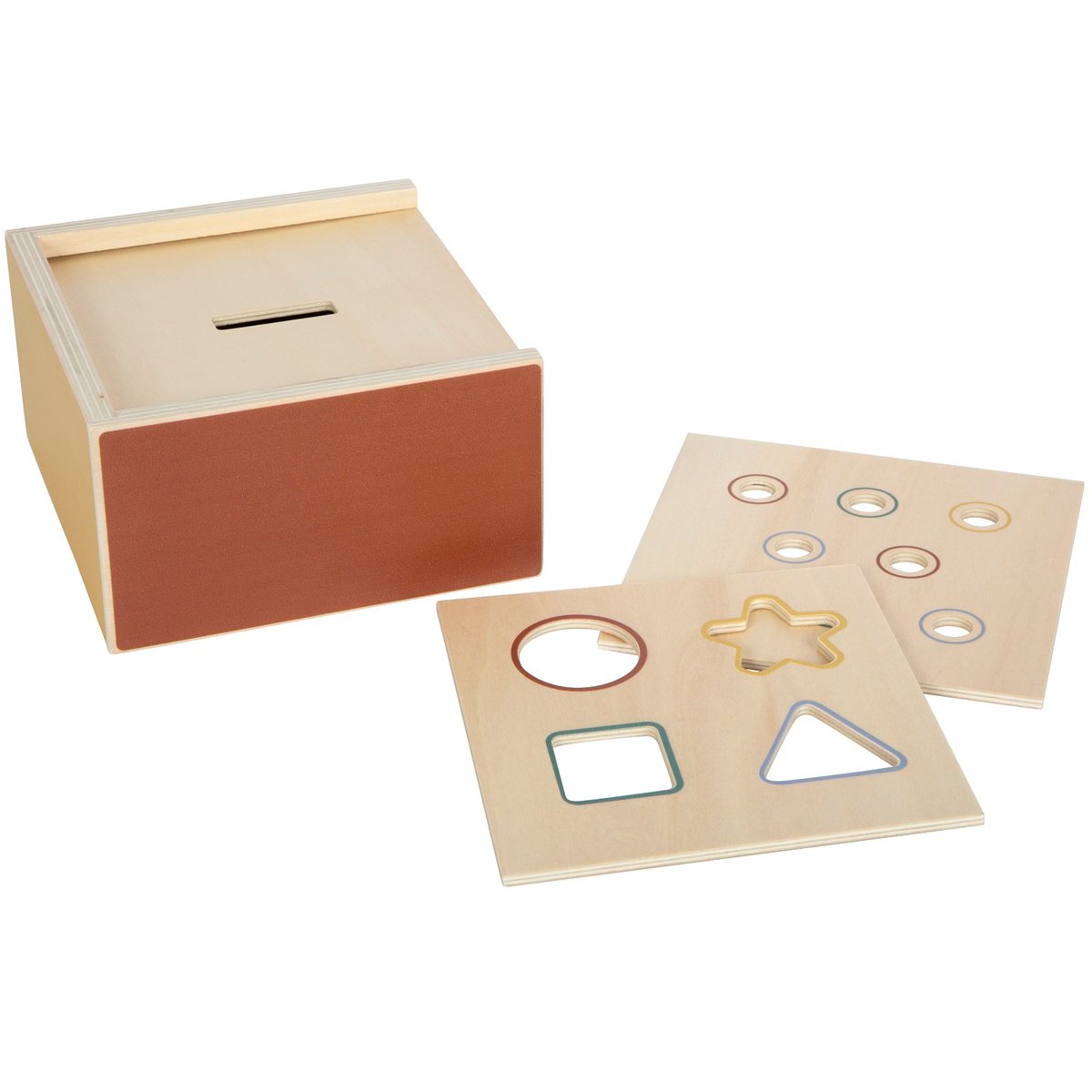 Jeu d'encastrement Montessori beige, SMALL FOOT COMPANY