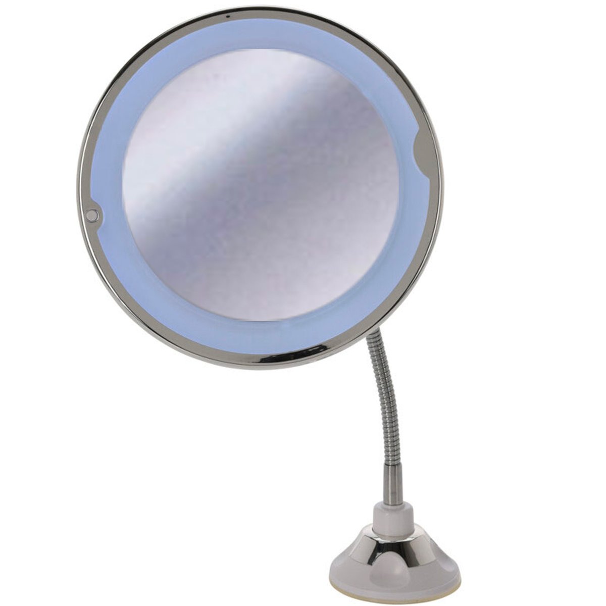 Miroir lumineux led flexible à ventouse x7 chrome/inox, WADIGA