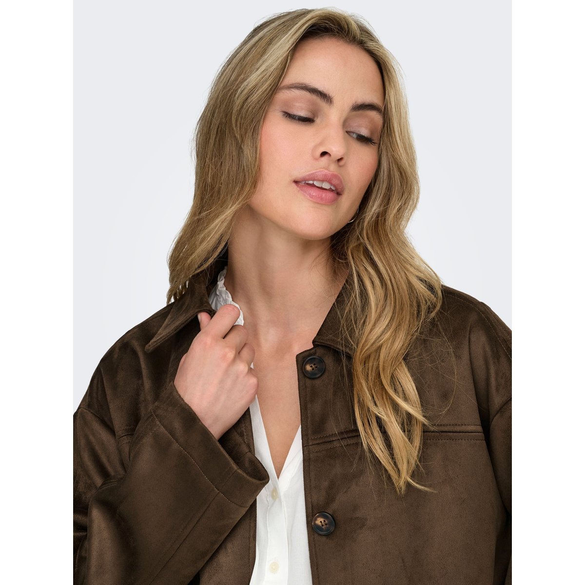 Veste En Daim grise - chocolate martini, ONLY