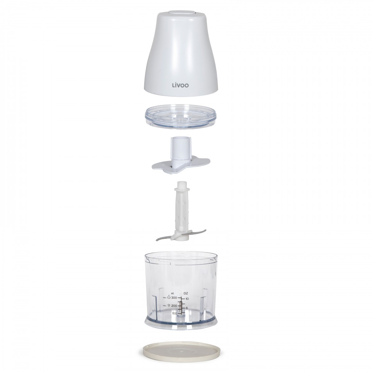 Hachoir 300 ml blanc, LIVOO