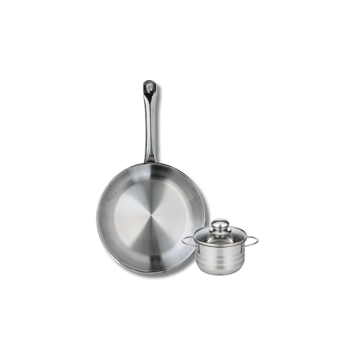Batterie de cuisine 1 poêle 28cm + 1 faitout 12cm PROFI BRILLANT inox, ELO