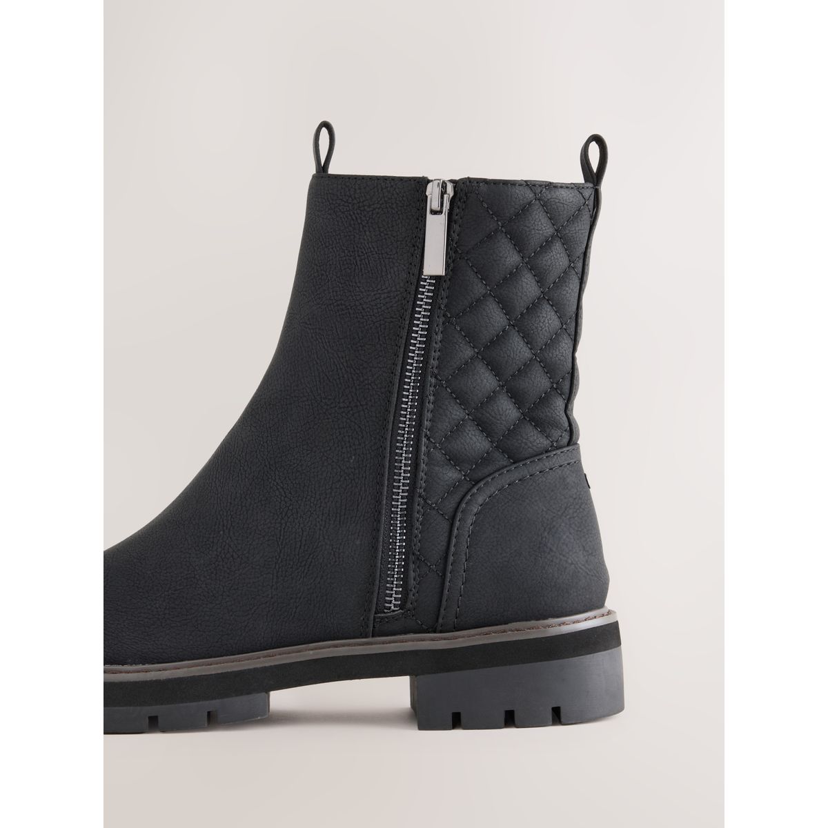 Bottines chelsea zippées décontractées noires noir, NEXT