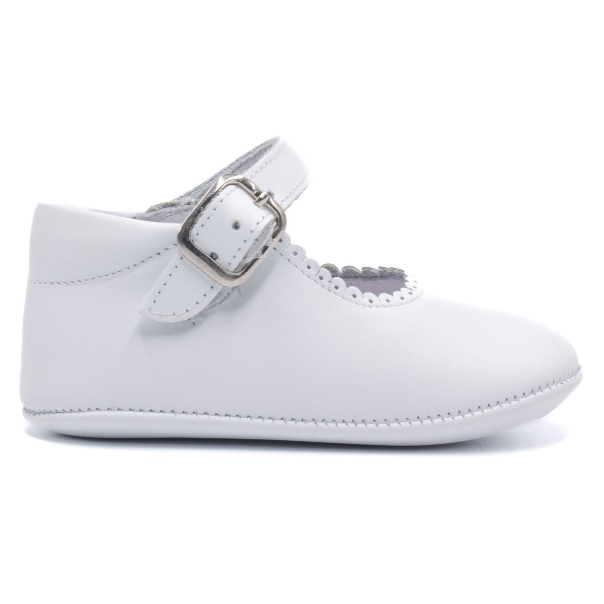 Boni Alix - chausson cuir fille blanche, BONI&SIDONIE