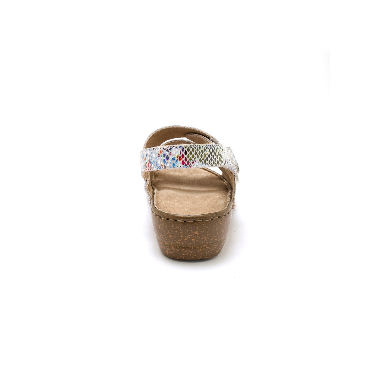 Sandales pieds sensibles imprimé blanc, PEDICONFORT