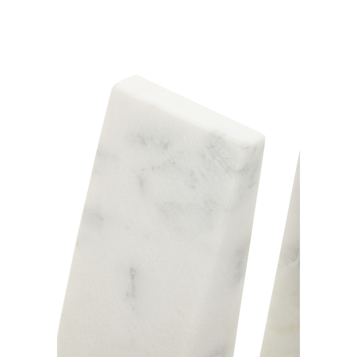 Set of 2 White Marble Bookends white, ÉDITÉ