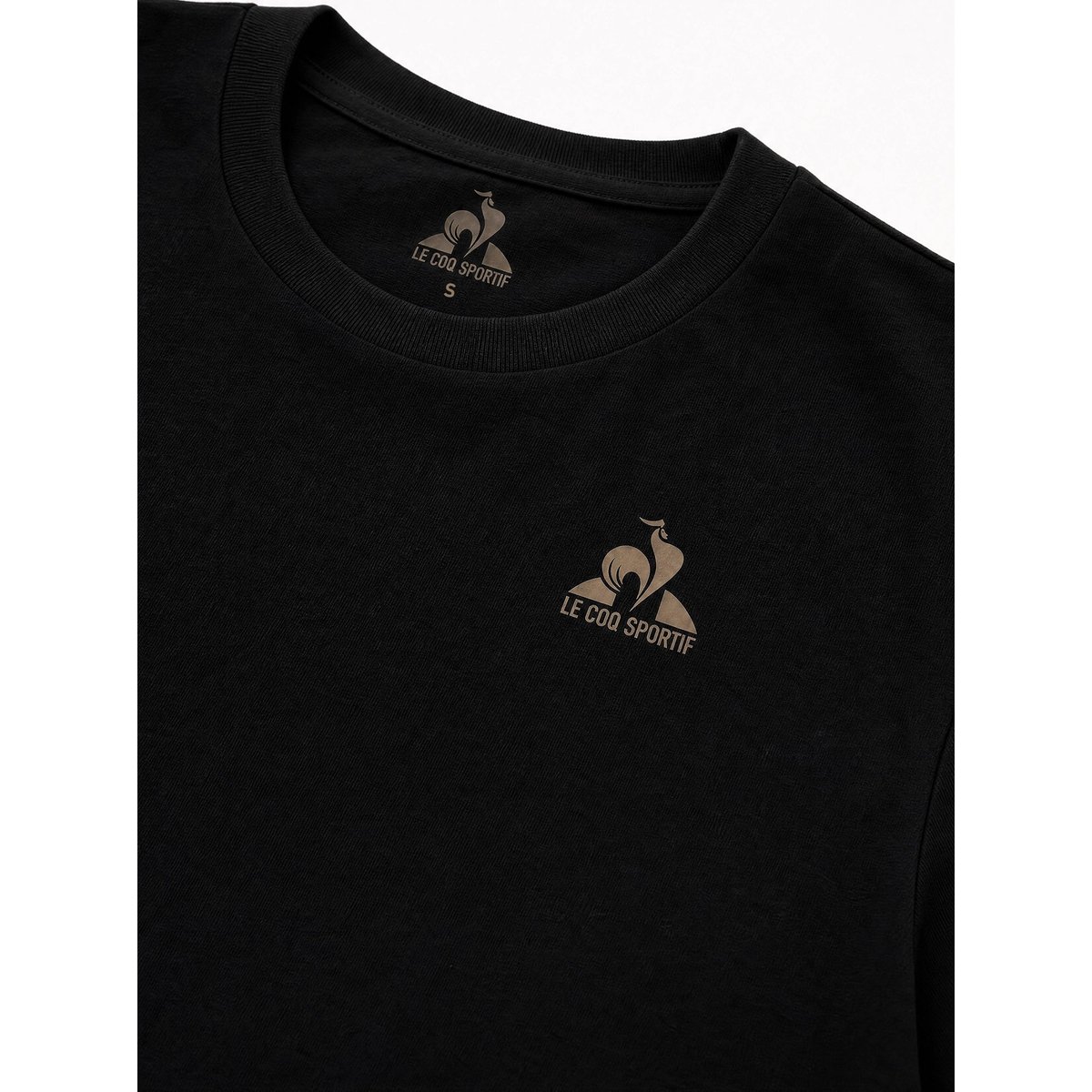T-shirt en jersey de coton avec bandes côtés contrastées NOEL black, LE COQ SPORTIF