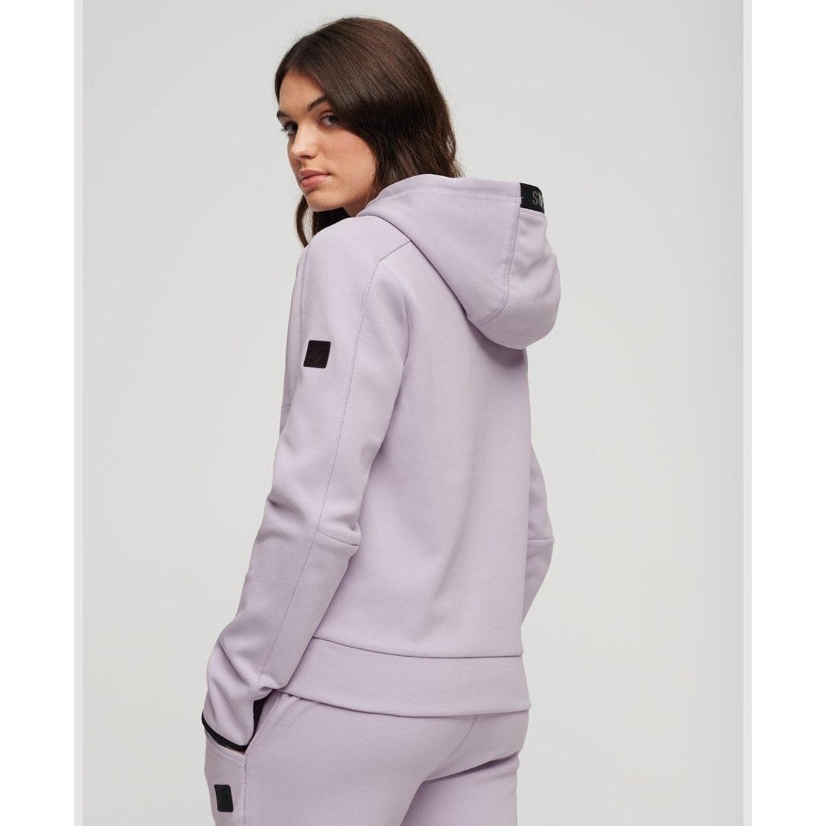 Sweat à capuche décontracté Code Tech violet cosmic sky, SUPERDRY