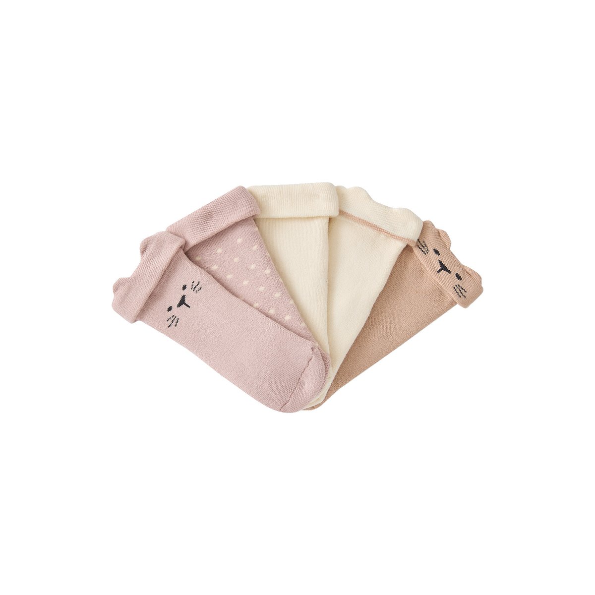 Lot de 5 bottons rose poudré, VERTBAUDET