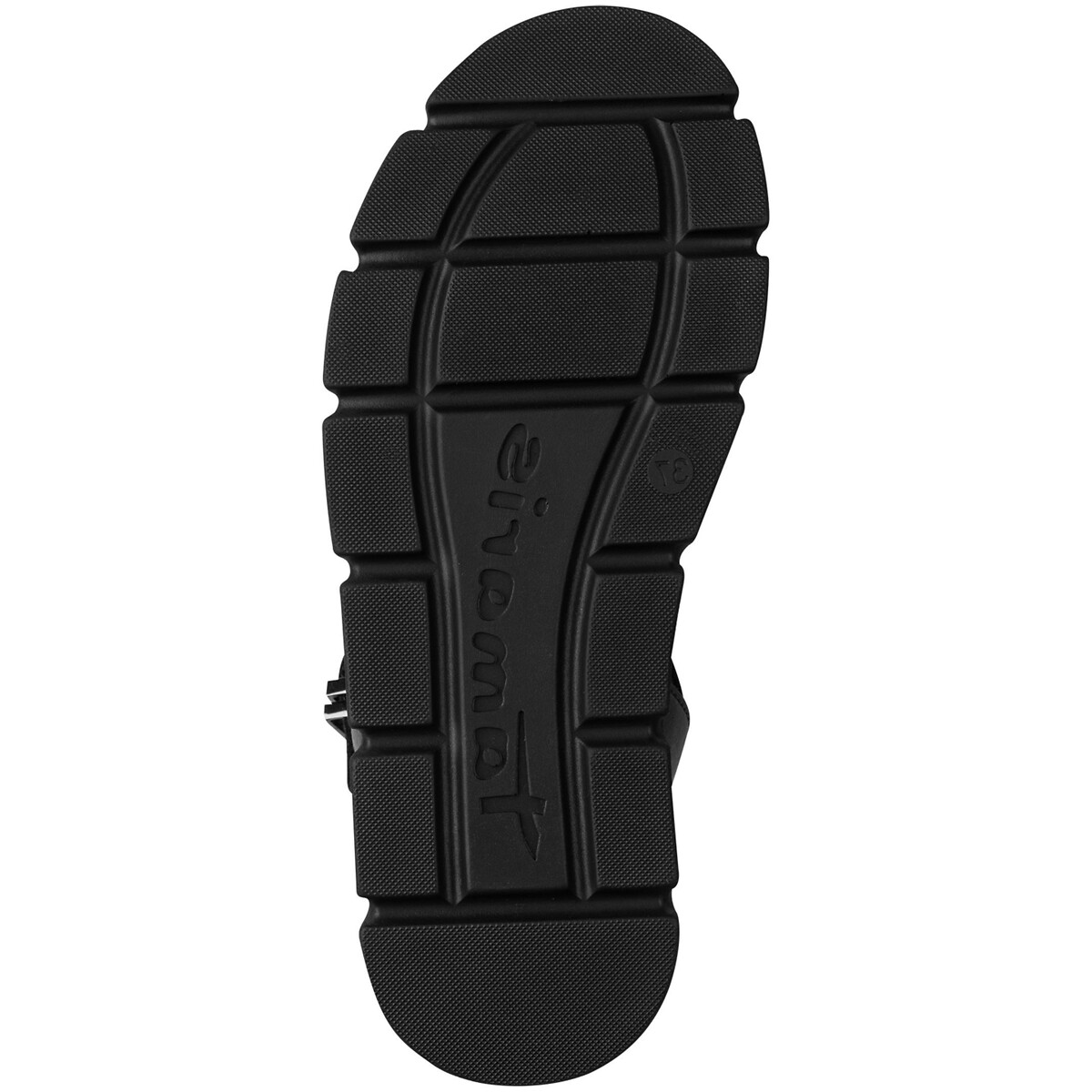 Sandales chunky compensées noir, TAMARIS