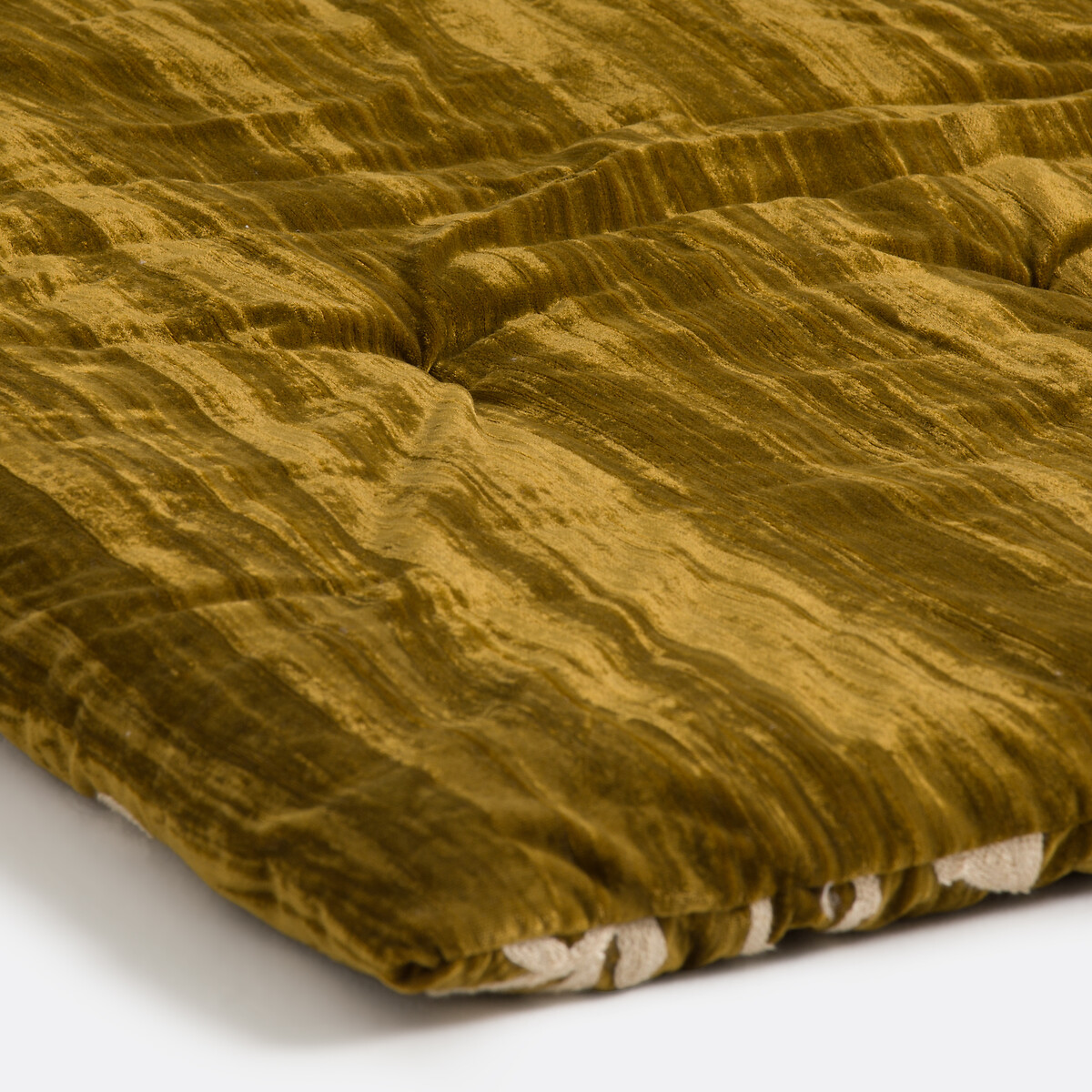 Matelas d'assise panne de velours, Sidonie olive, LA REDOUTE INTERIEURS