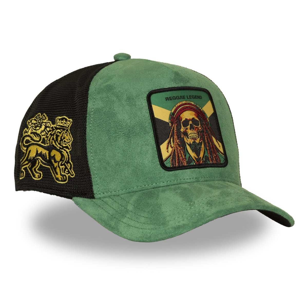 Casquette trucker Pop Legend vert/noir/jaune/rouge, CAPSLAB