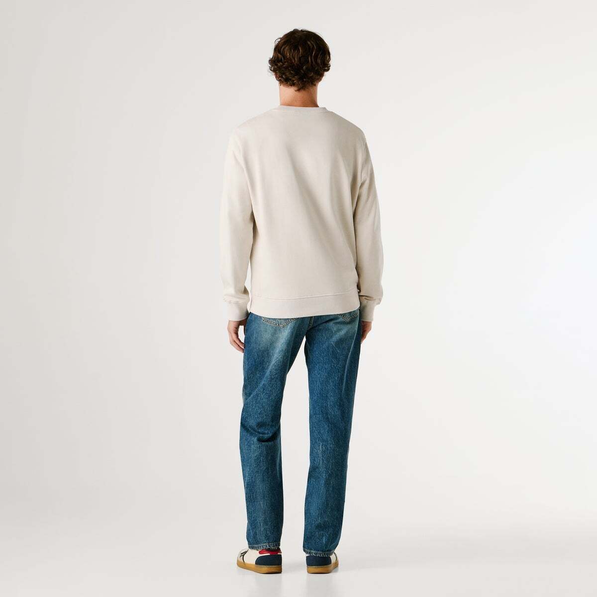 Sweat-Shirt Coupe Regular À Col Rond blanc ivoire, PEPE JEANS