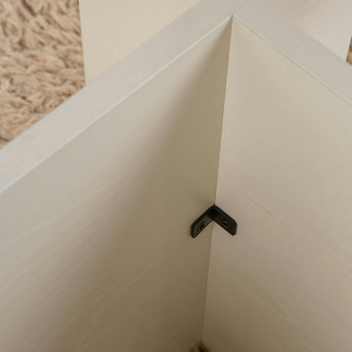 Table basse en verre, pied asymétrique SALTA blanc, PIER IMPORT