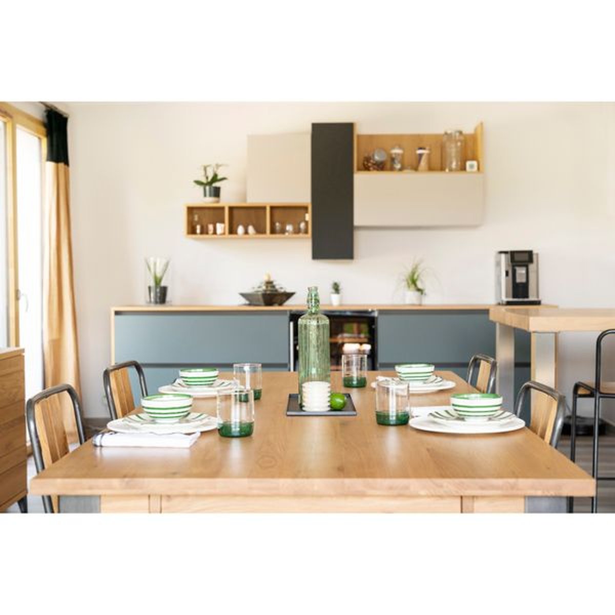 Table repas 200 cm naturel clair, ZAGO