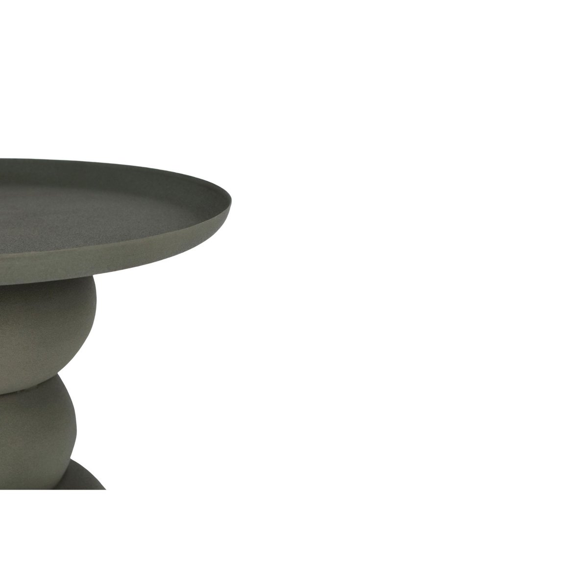 Table basse ronde design en métal coloré D41 - PILAR vert, HELLIN, DEPUIS 1862