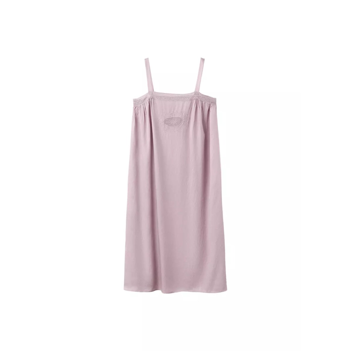 Chemise de nuit détails ajourés violet, MANGO