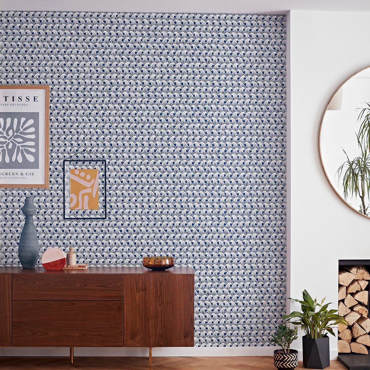Ride the Wave Wallpaper denim, SCION