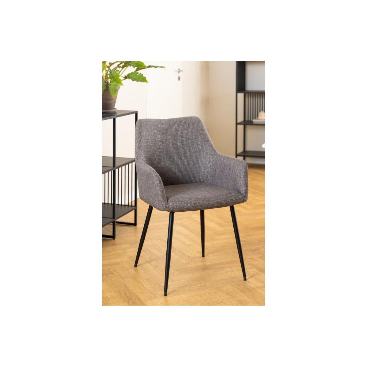 Chaises de salle à manger à accoudoirs en tissu (lot de 2) - YSA gris, HELLIN, DEPUIS 1862