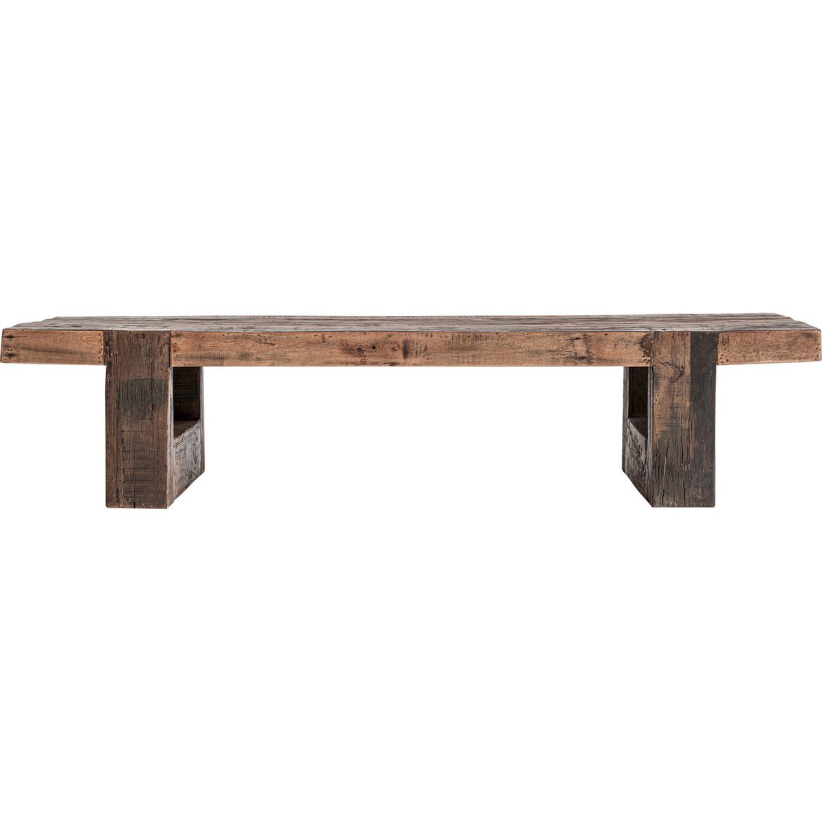 Table basse en bois vieilli style classique marron bois vieilli naturel, RECOLLECTION