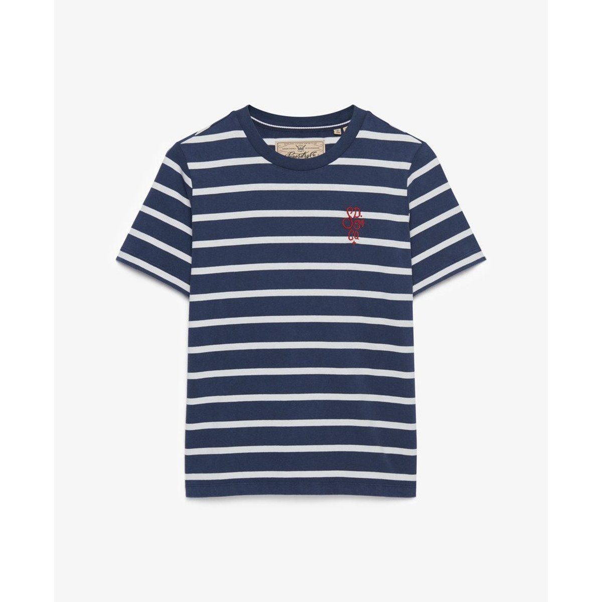 T-shirt Heritage Hamptons à Rayures bleu marine rayé, SUPERDRY