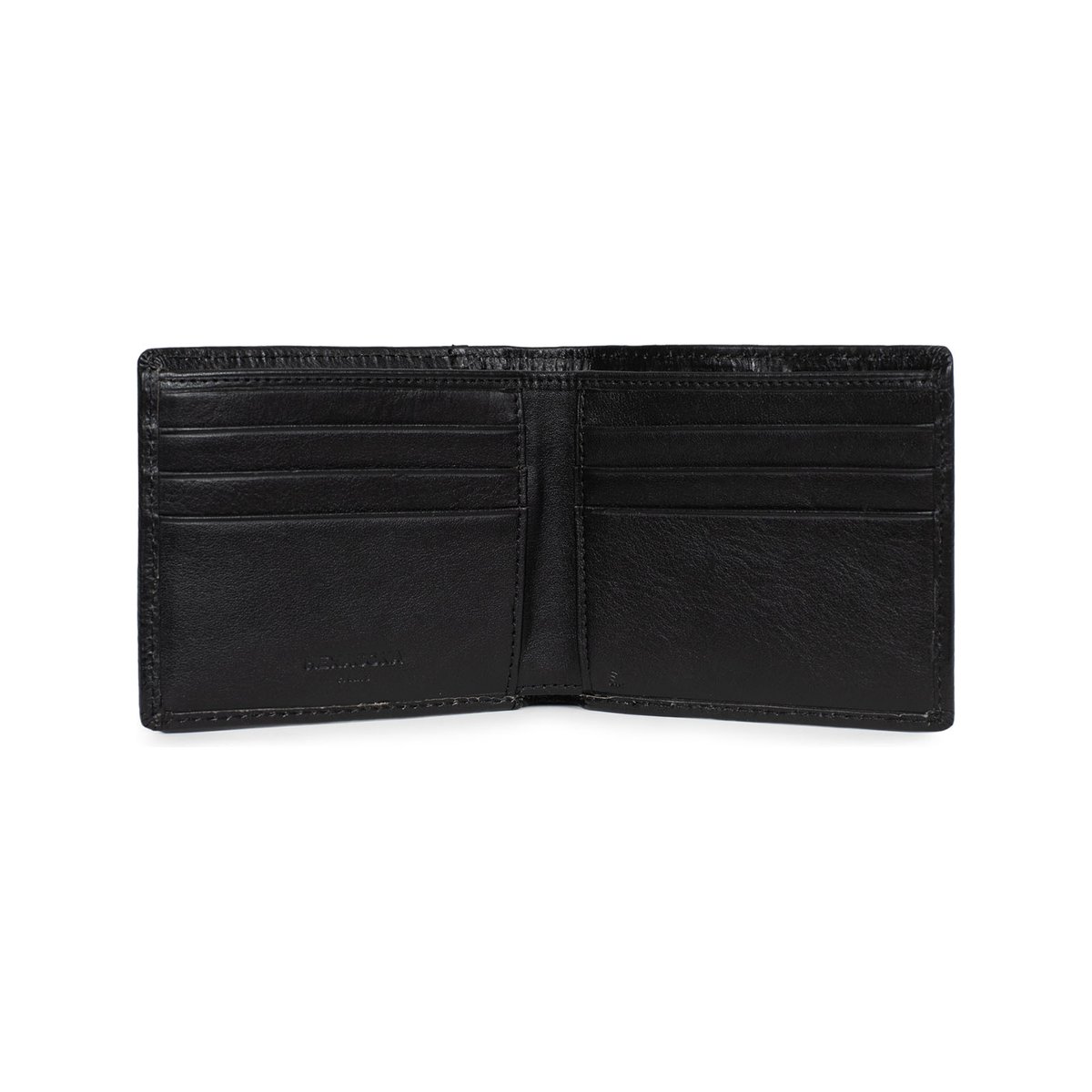 Portefeuille italien  STUART noir, HEXAGONA