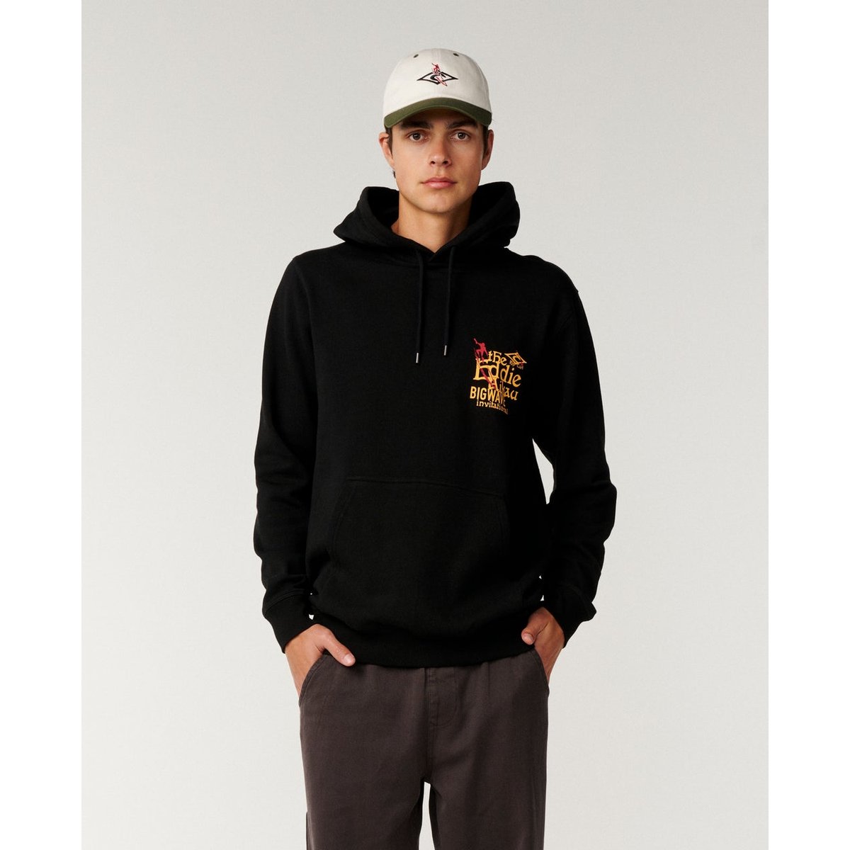 Sweat à capuche EDDIE WOULD GO Poster noir, RIP CURL