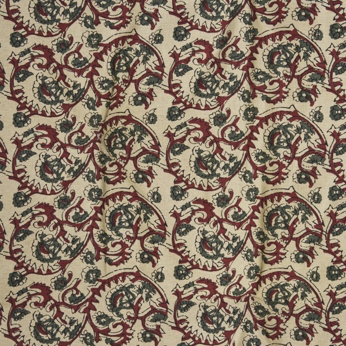 Matelas de sol assise coton imprimé indien rouge, MADAM STOLTZ